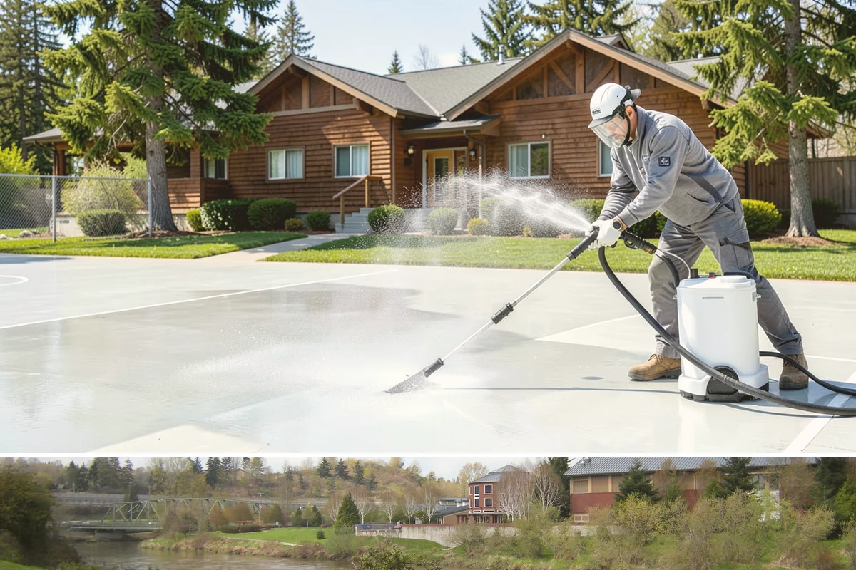 Deck Sealing in Tukwila, King County, WA - Seal decks in summer during a dependable dry spell so the wood is fully dry and the repellent can penetrate and set.