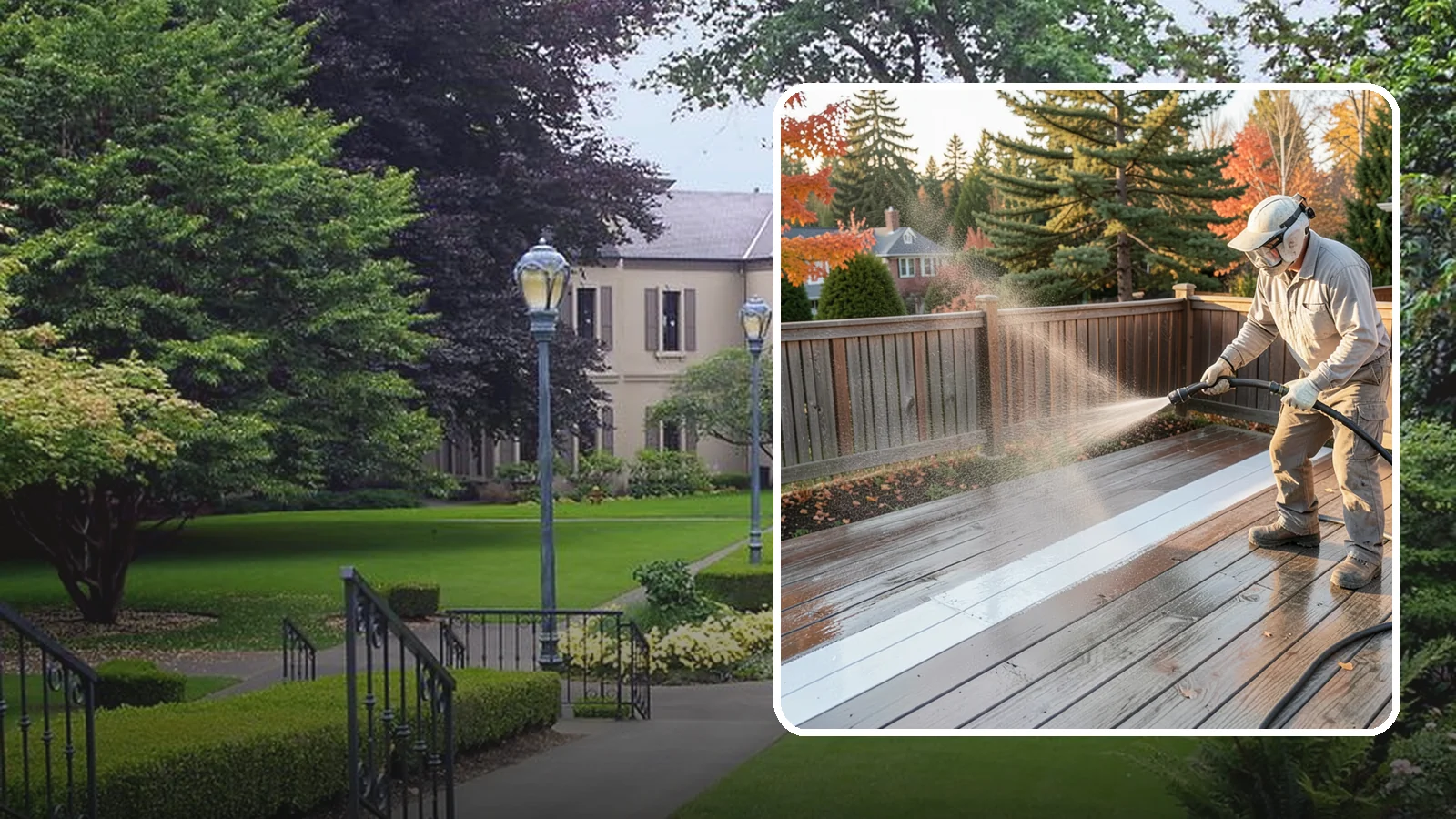 Deck Sealing in Woodinville, King County, WA - Water-repellent sealing for wood decks that shields boards from the moisture, graying, and rot that Pacific Northwest weather...