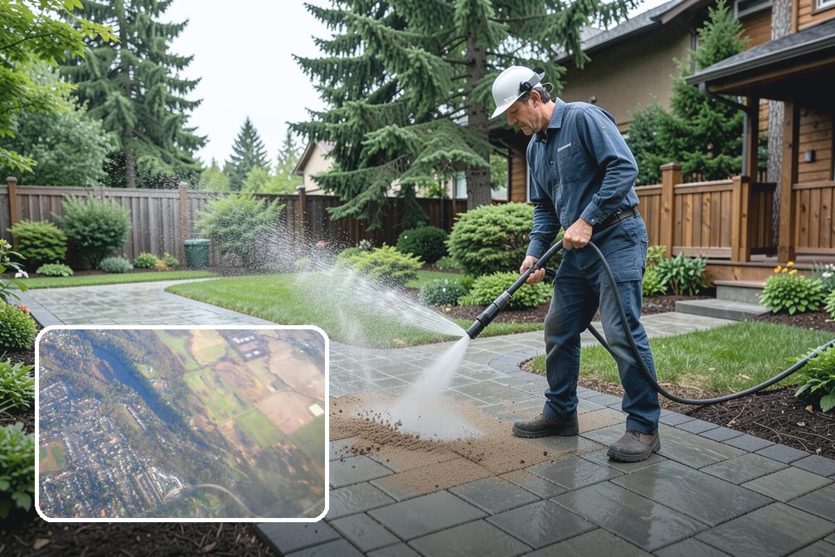 Deck Skirting Cleaning in Algona, King County, WA - Removes moss and mud from the shaded skirting band