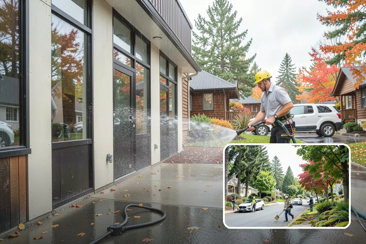 Deck Skirting Cleaning in Beaux Arts Village, King County, WA - Removes moss and mud from the shaded skirting band