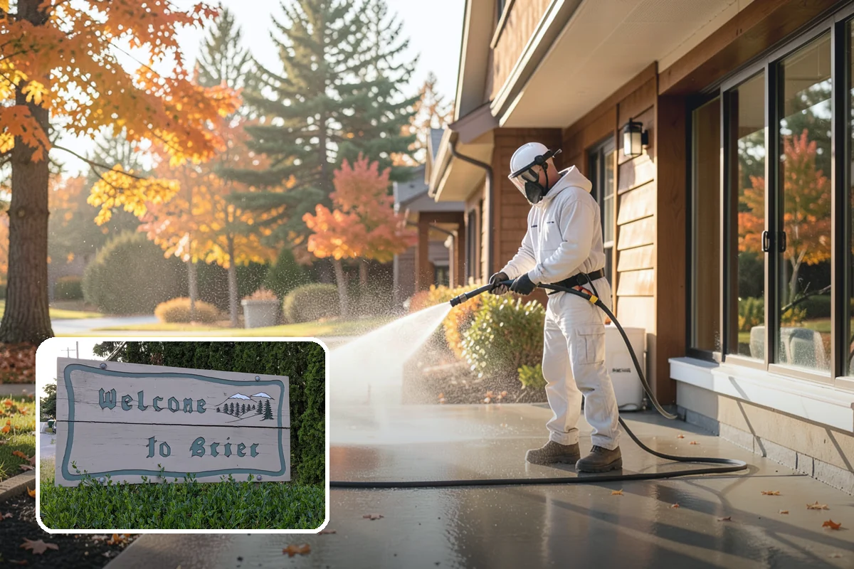 Deck Skirting Cleaning in Brier, Snohomish County, WA - Removes moss and mud from the shaded skirting band