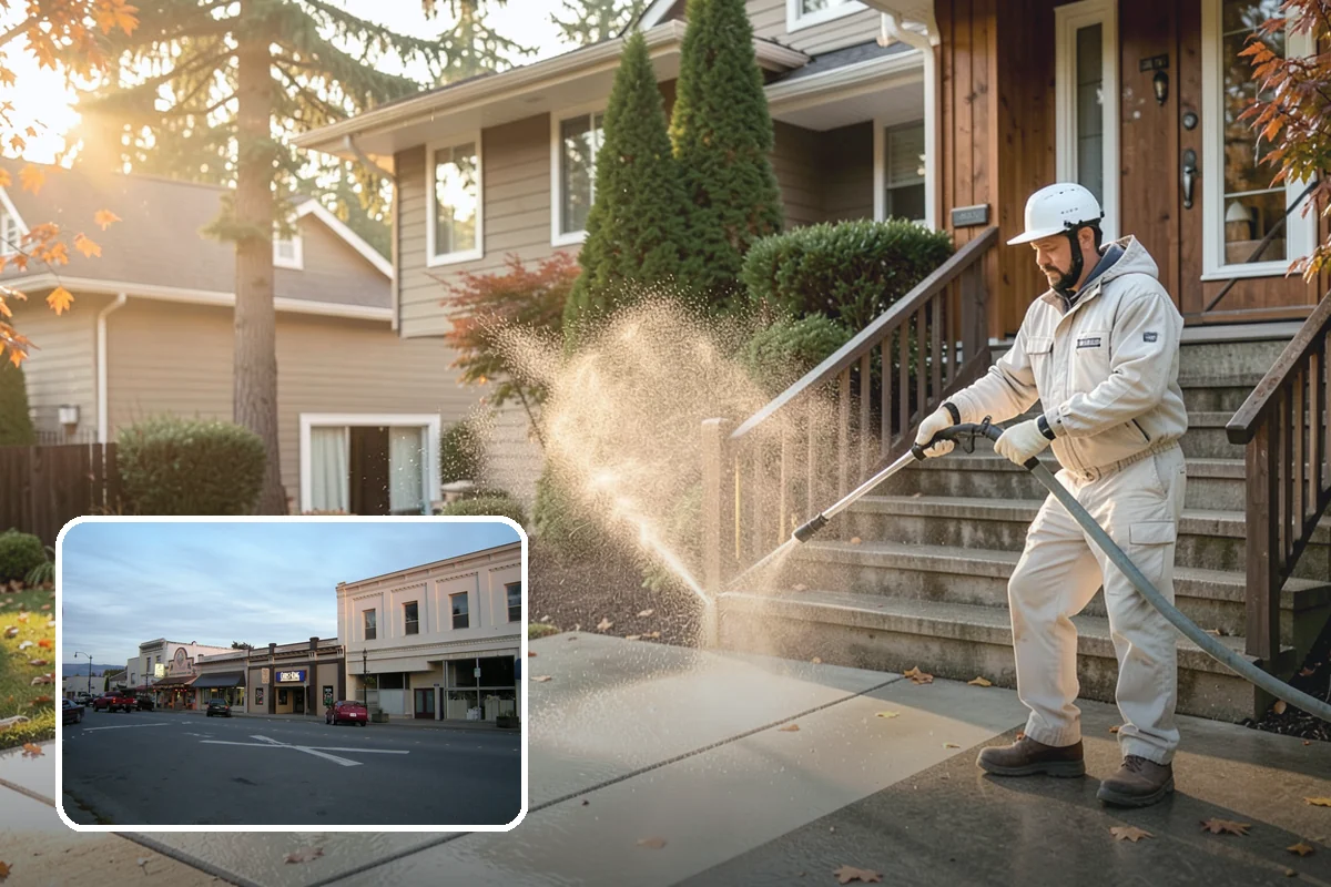 Deck Skirting Cleaning in Burlington, Skagit County, WA - Removes moss and mud from the shaded skirting band