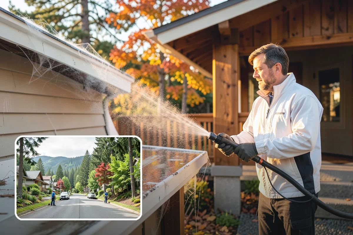 Deck Skirting Cleaning in Darrington, Snohomish County, WA - Removes moss and mud from the shaded skirting band