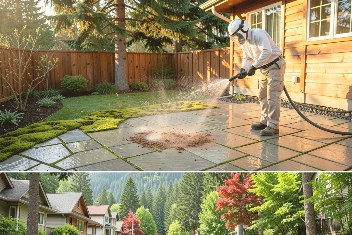 Deck Skirting Cleaning in Darrington, Snohomish County, WA - Spring cleaning clears the winter moss that grows heaviest on shaded skirting and restores ventilation.