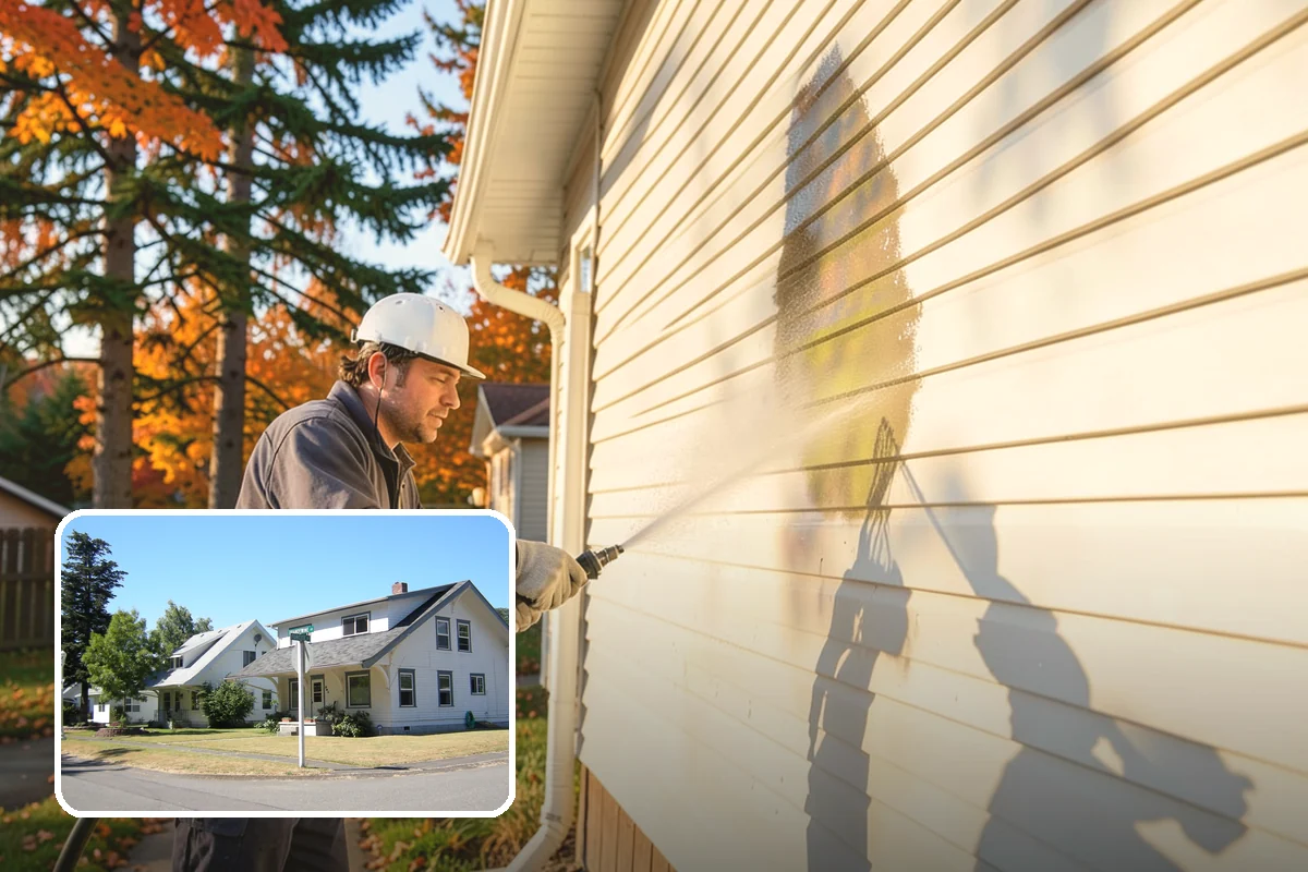 Deck Skirting Cleaning in DuPont, Pierce County, WA - Removes moss and mud from the shaded skirting band