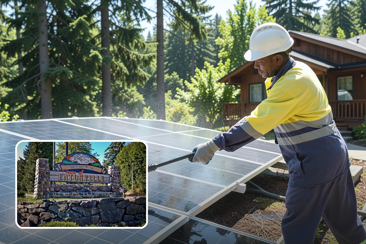 Deck Skirting Cleaning in Eatonville, Pierce County, WA - Removes moss and mud from the shaded skirting band