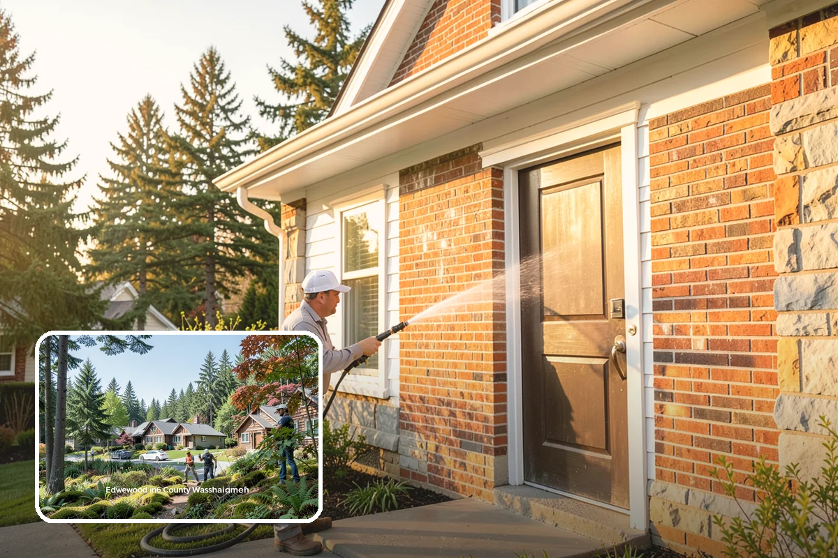Deck Skirting Cleaning in Edgewood, Pierce County, WA - Removes moss and mud from the shaded skirting band