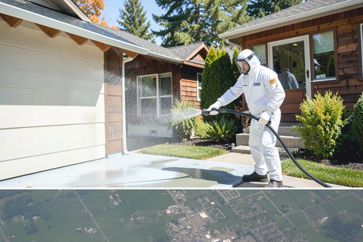 Deck Skirting Cleaning in Enumclaw, King County, WA - Spring cleaning clears the winter moss that grows heaviest on shaded skirting and restores ventilation.