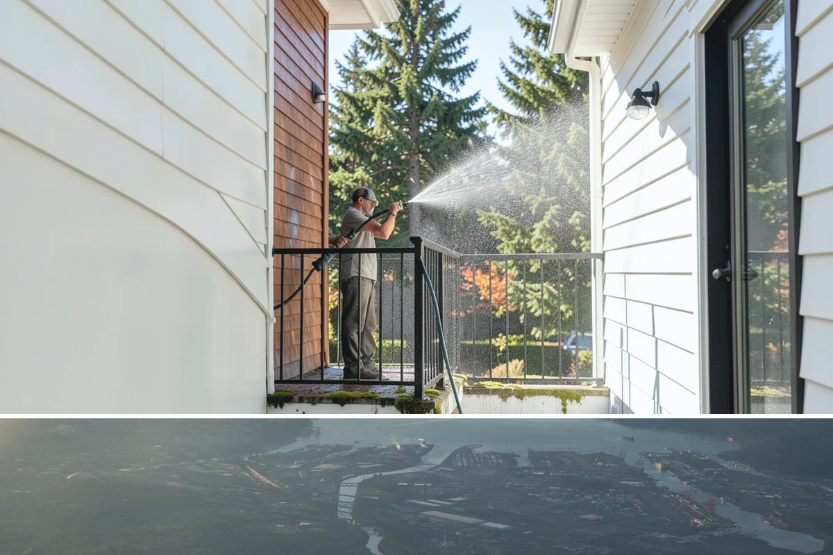 Deck Skirting Cleaning in Fife, Pierce County, WA - Spring cleaning clears the winter moss that grows heaviest on shaded skirting and restores ventilation.