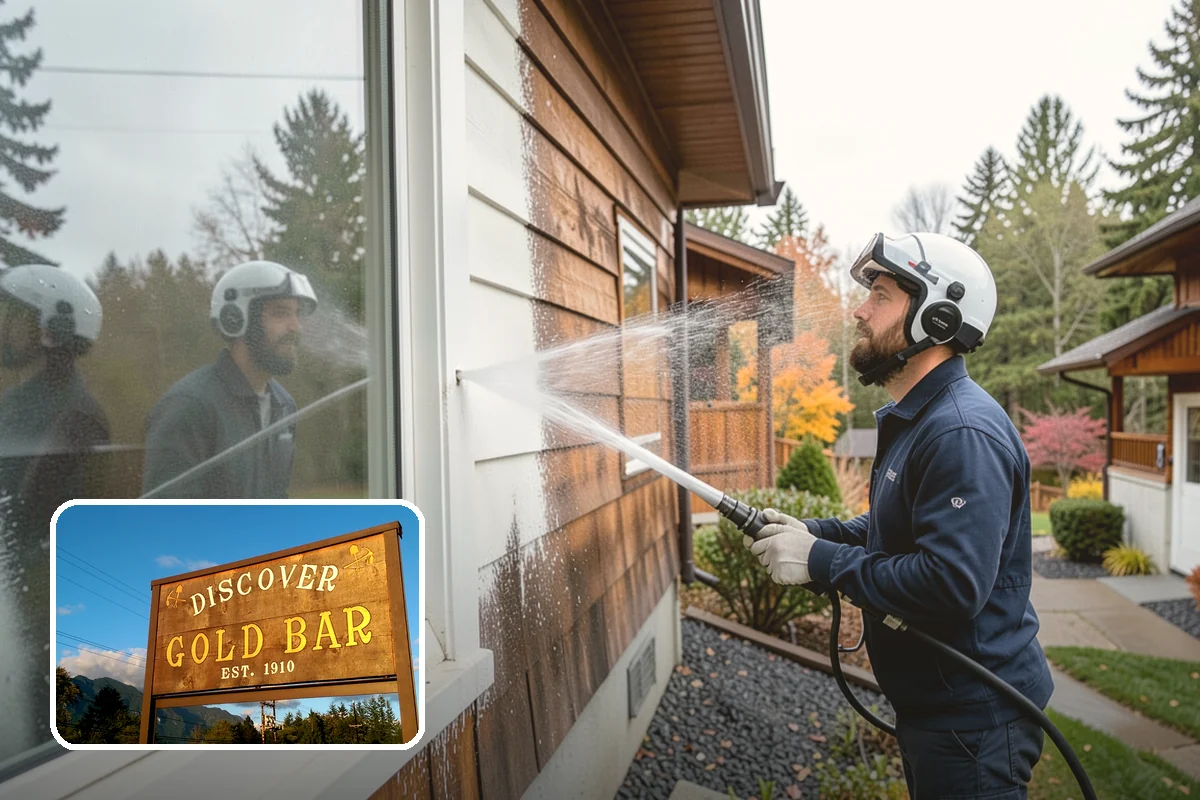Deck Skirting Cleaning in Gold Bar, Snohomish County, WA - Removes moss and mud from the shaded skirting band