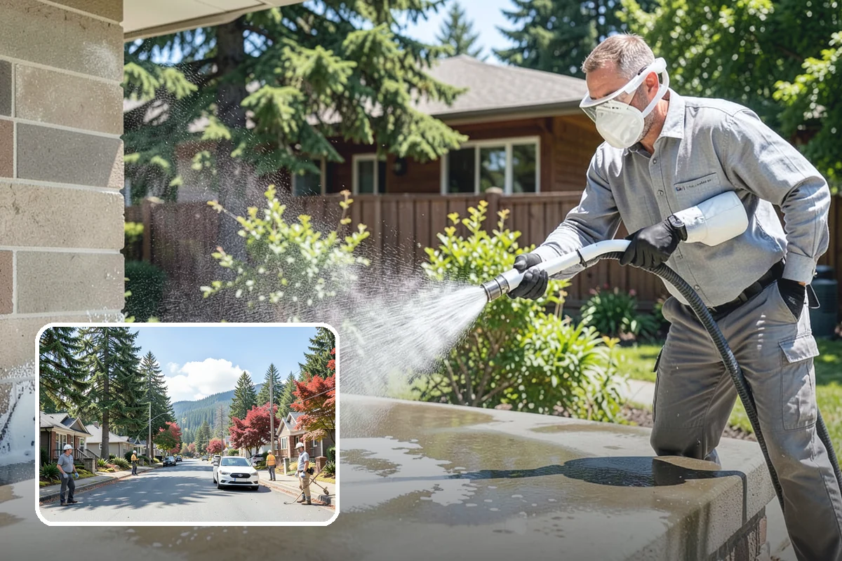 Deck Skirting Cleaning in Hunts Point, King County, WA - Removes moss and mud from the shaded skirting band