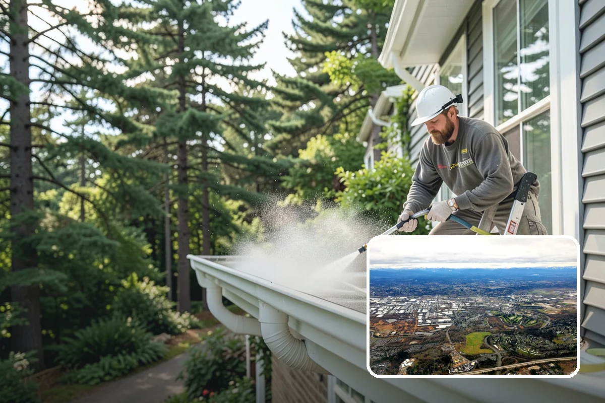 Deck Skirting Cleaning in Kent, King County, WA - Removes moss and mud from the shaded skirting band