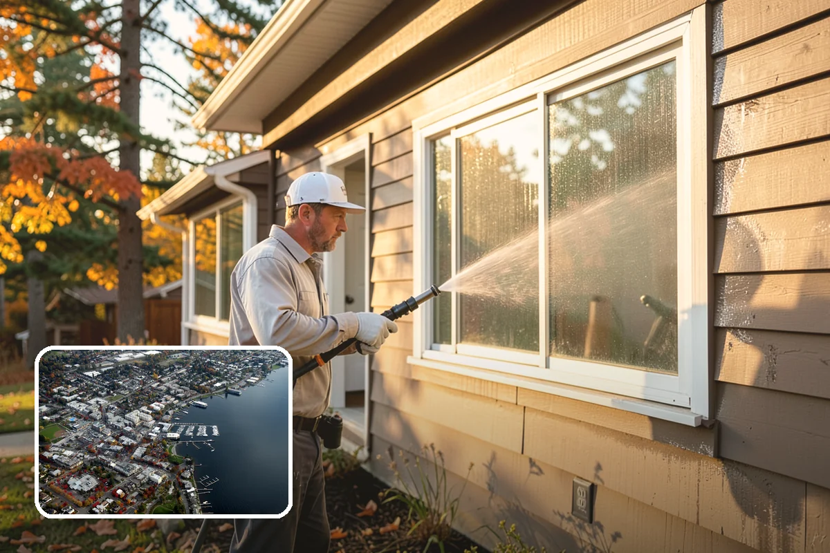 Deck Skirting Cleaning in Kirkland, King County, WA - Removes moss and mud from the shaded skirting band