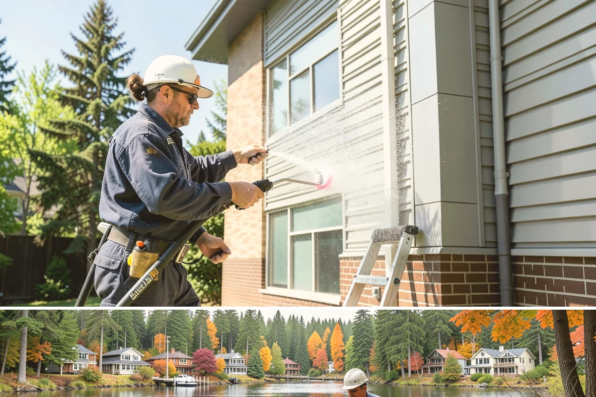 Deck Skirting Cleaning in La Conner, Skagit County, WA - Spring cleaning clears the winter moss that grows heaviest on shaded skirting and restores ventilation.