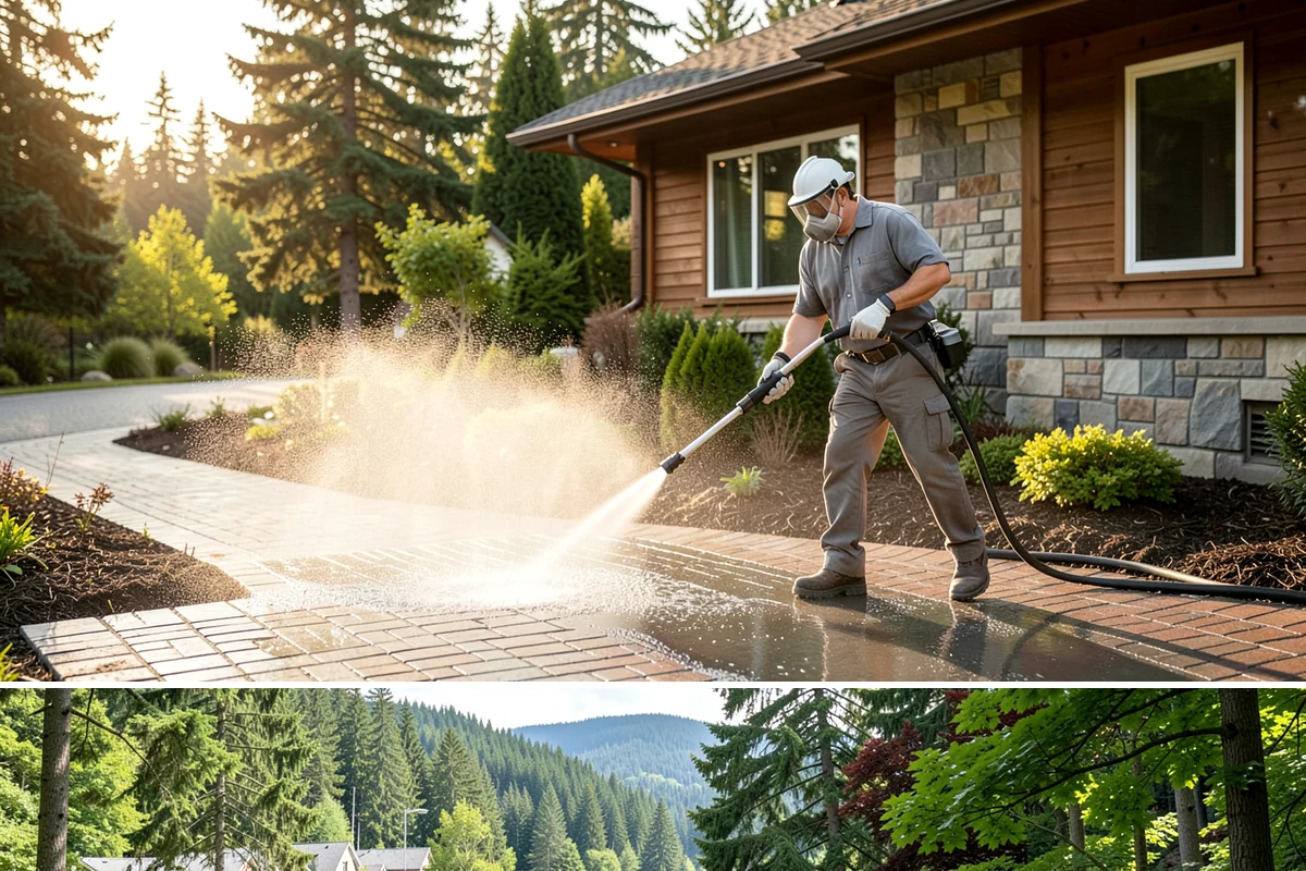 Deck Skirting Cleaning in Lake Forest Park, King County, WA - Spring cleaning clears the winter moss that grows heaviest on shaded skirting and restores ventilation.