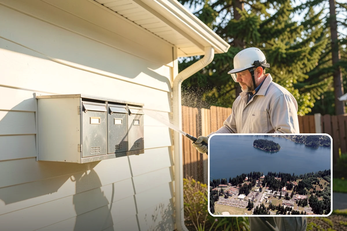 Deck Skirting Cleaning in Lakewood, Pierce County, WA - Removes moss and mud from the shaded skirting band