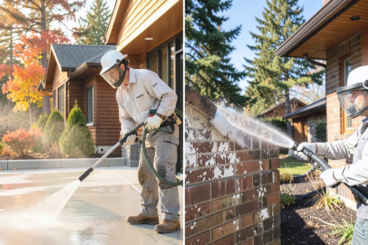 Deck Skirting Cleaning in Medina, King County, WA - Clear debris piled against the skirting base