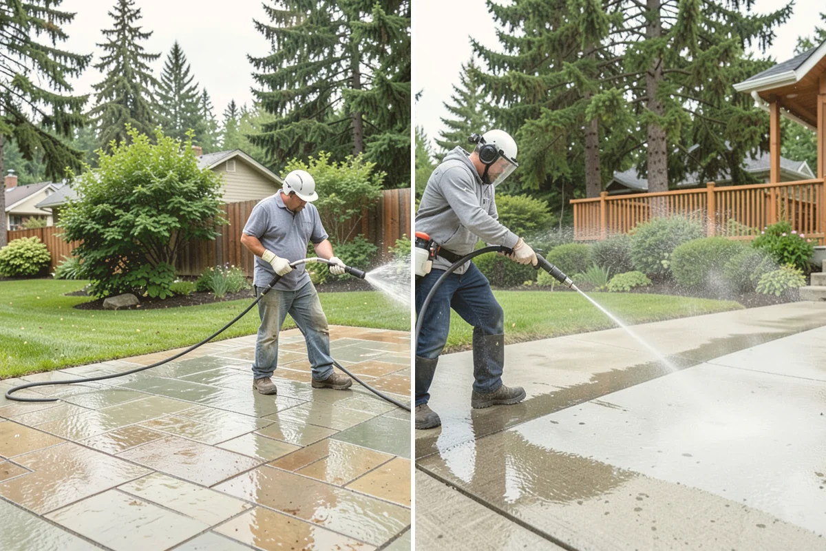 Deck Skirting Cleaning in Mount Vernon, Skagit County, WA - Clear debris piled against the skirting base
