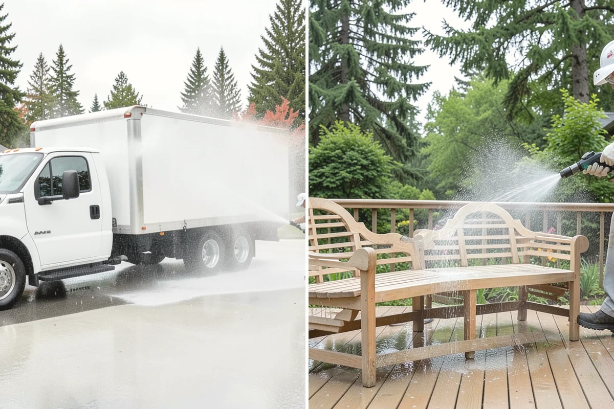 Deck Skirting Cleaning in Mukilteo, Snohomish County, WA - Clear debris piled against the skirting base