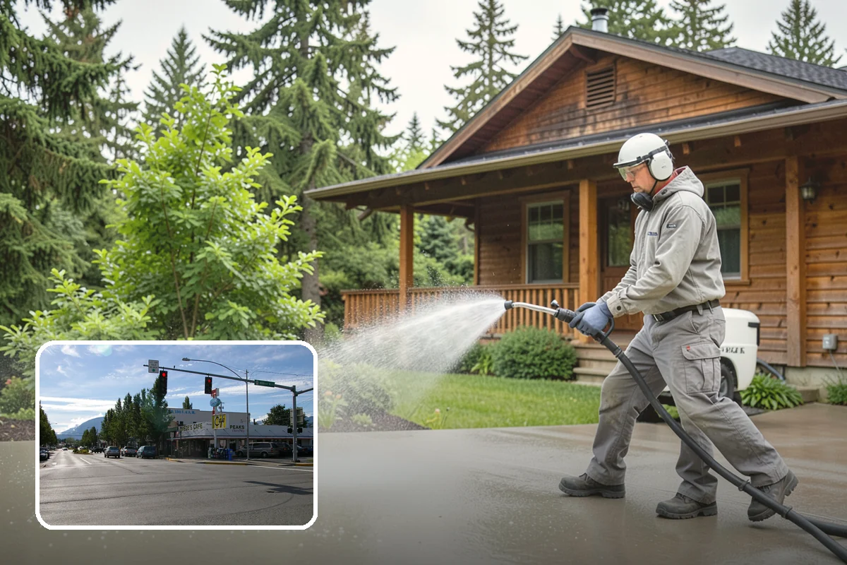 Deck Skirting Cleaning in North Bend, King County, WA - Removes moss and mud from the shaded skirting band