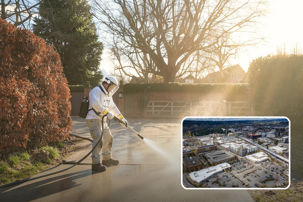 Deck Skirting Cleaning in Redmond, King County, WA - Removes moss and mud from the shaded skirting band