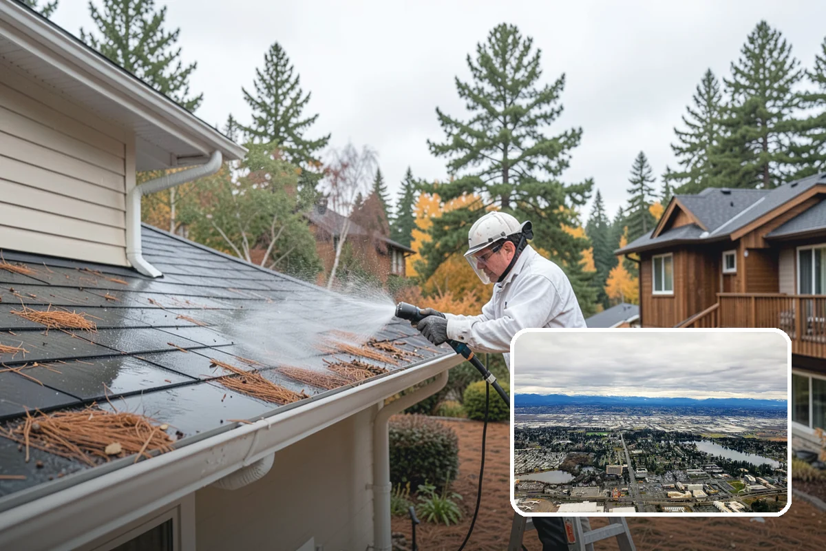 Deck Skirting Cleaning in SeaTac, King County, WA - Removes moss and mud from the shaded skirting band