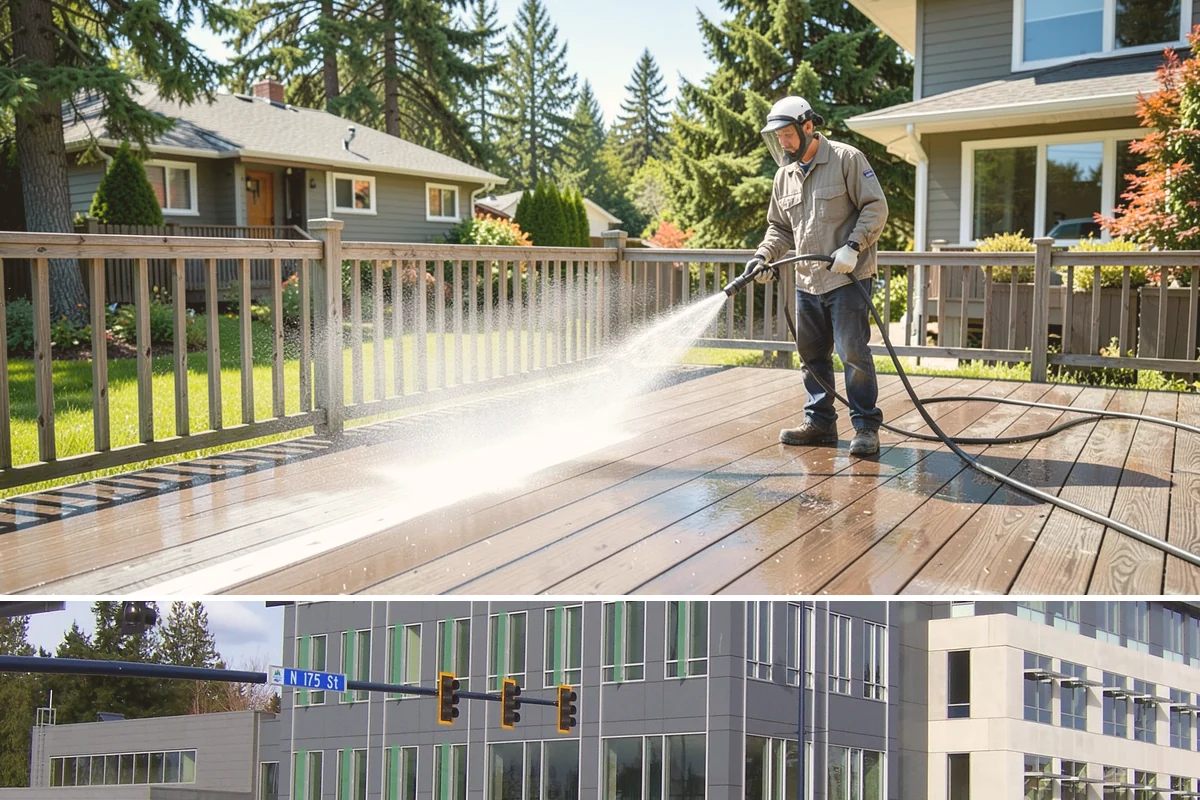 Deck Skirting Cleaning in Shoreline, King County, WA - Spring cleaning clears the winter moss that grows heaviest on shaded skirting and restores ventilation.