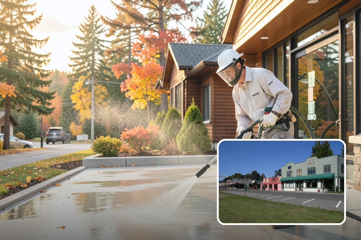 Deck Skirting Cleaning in Snoqualmie, King County, WA - Removes moss and mud from the shaded skirting band