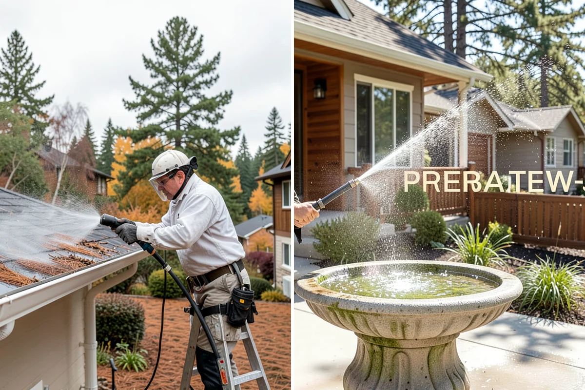 Deck Skirting Cleaning in Snoqualmie, King County, WA - Clear debris piled against the skirting base