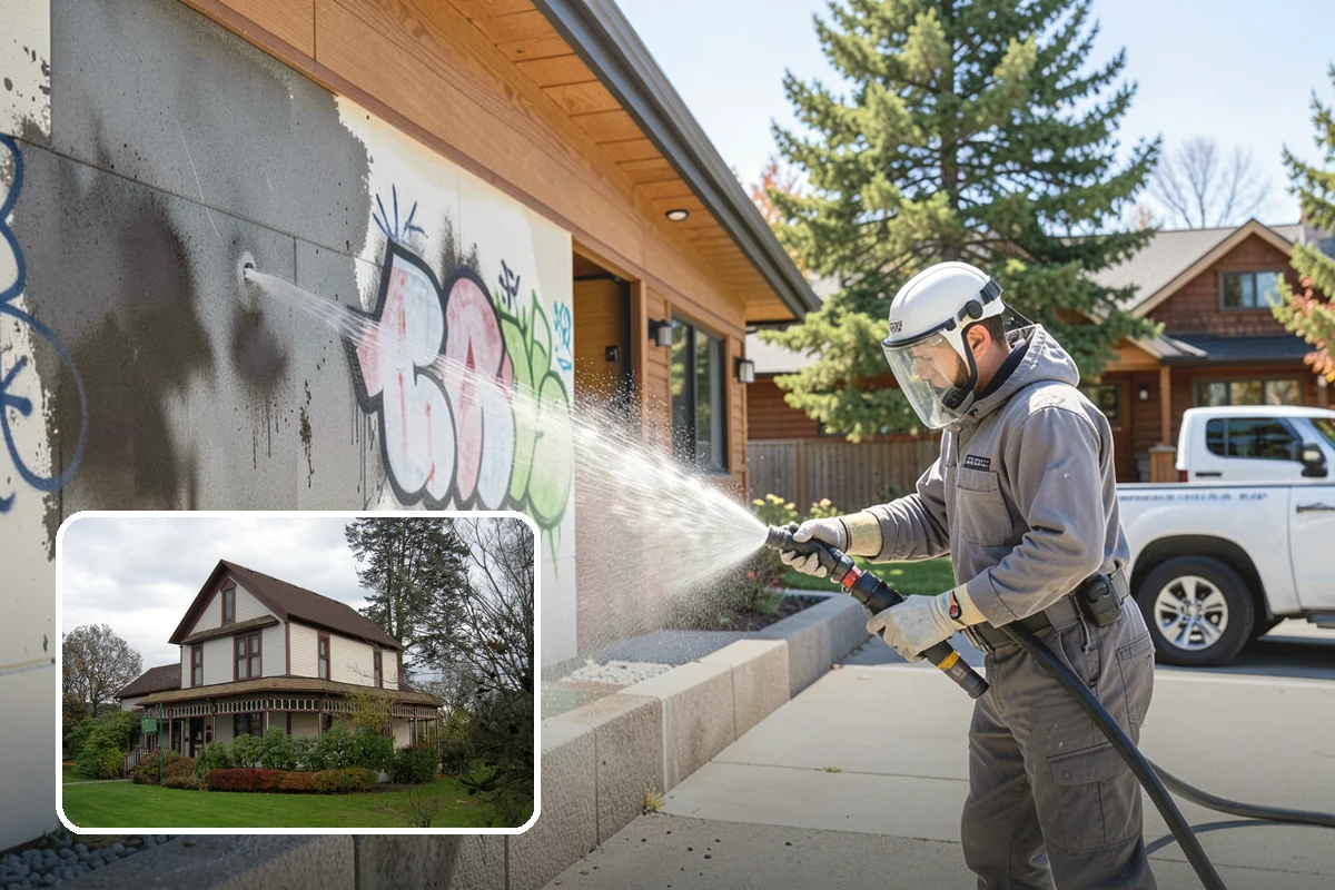 Deck Skirting Cleaning in Sumner, Pierce County, WA - Removes moss and mud from the shaded skirting band