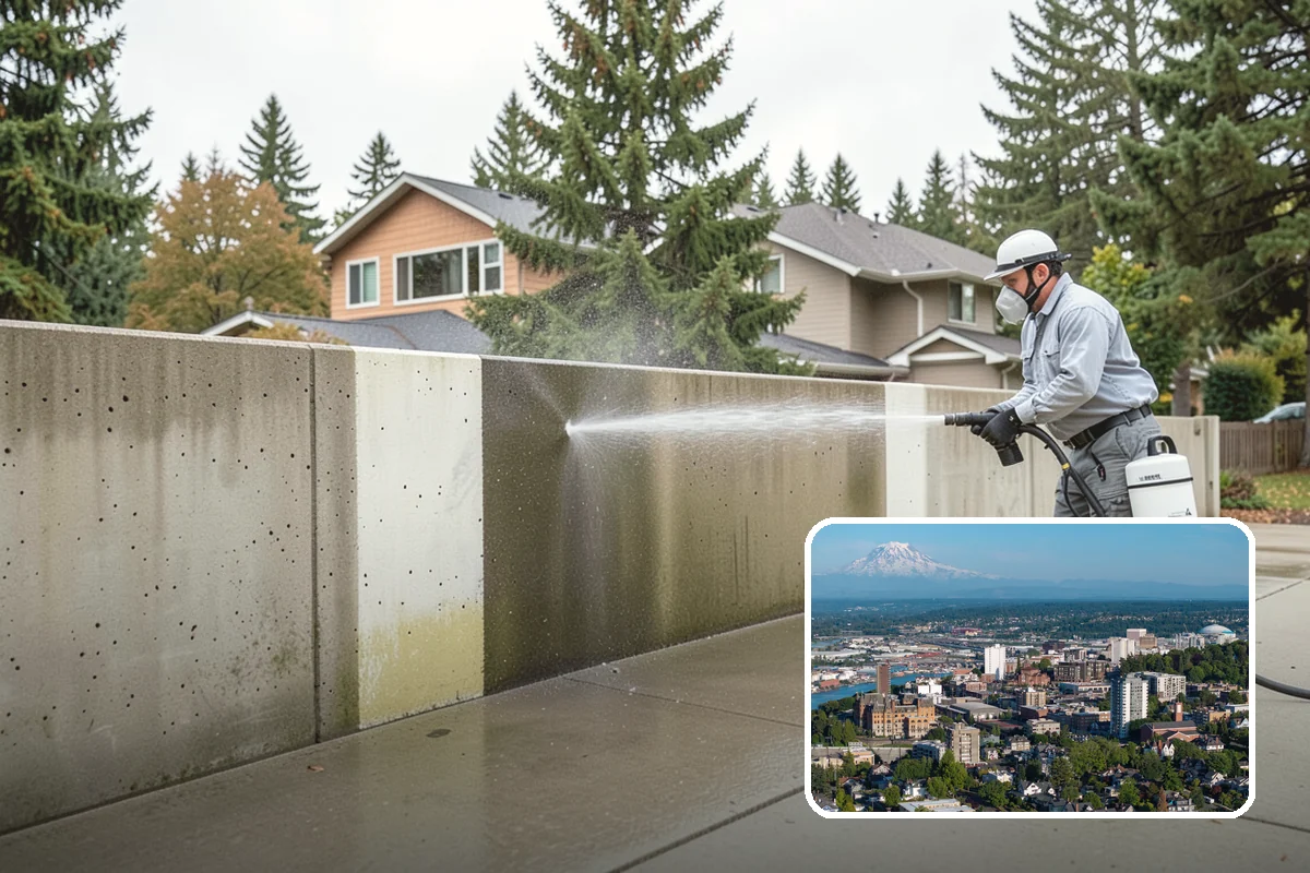 Deck Skirting Cleaning in Tacoma, Pierce County, WA - Removes moss and mud from the shaded skirting band