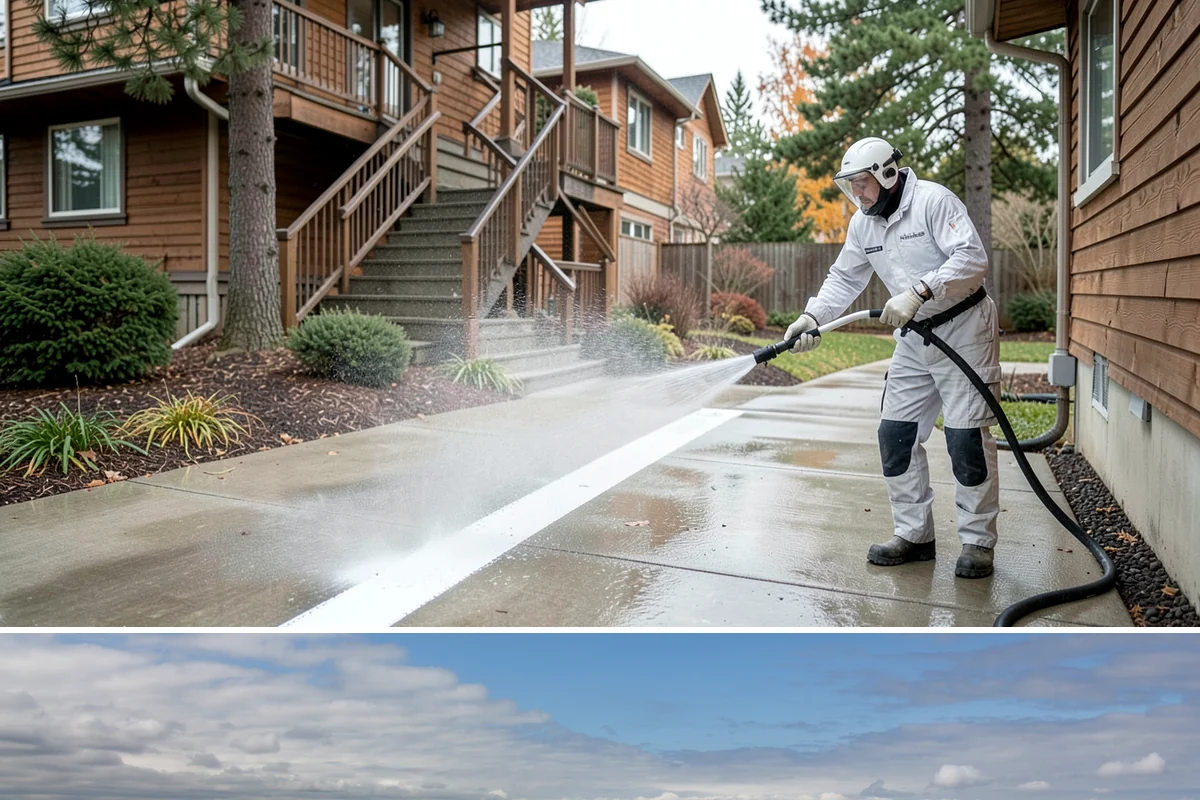 Deck Skirting Cleaning in University Place, Pierce County, WA - Spring cleaning clears the winter moss that grows heaviest on shaded skirting and restores ventilation.