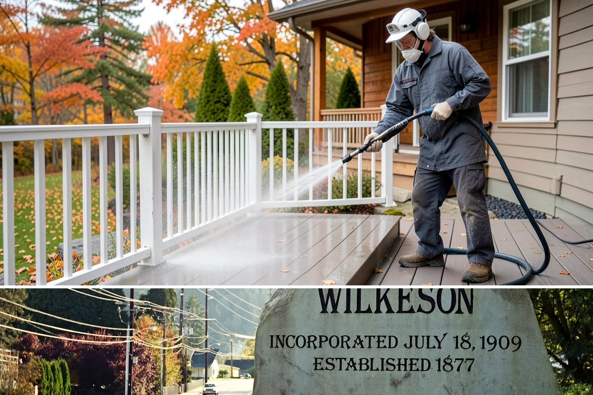 Deck Skirting Cleaning in Wilkeson, Pierce County, WA - Spring cleaning clears the winter moss that grows heaviest on shaded skirting and restores ventilation.