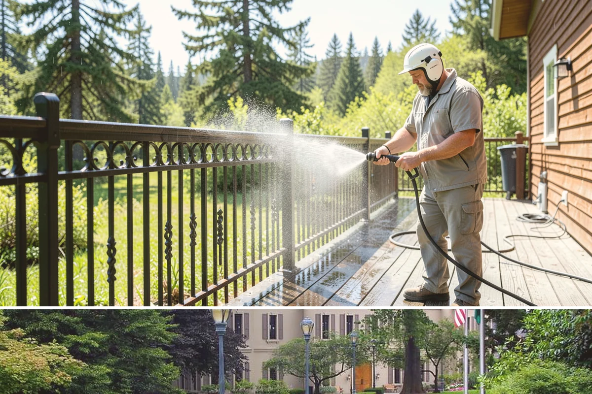 Deck Skirting Cleaning in Woodinville, King County, WA - Spring cleaning clears the winter moss that grows heaviest on shaded skirting and restores ventilation.