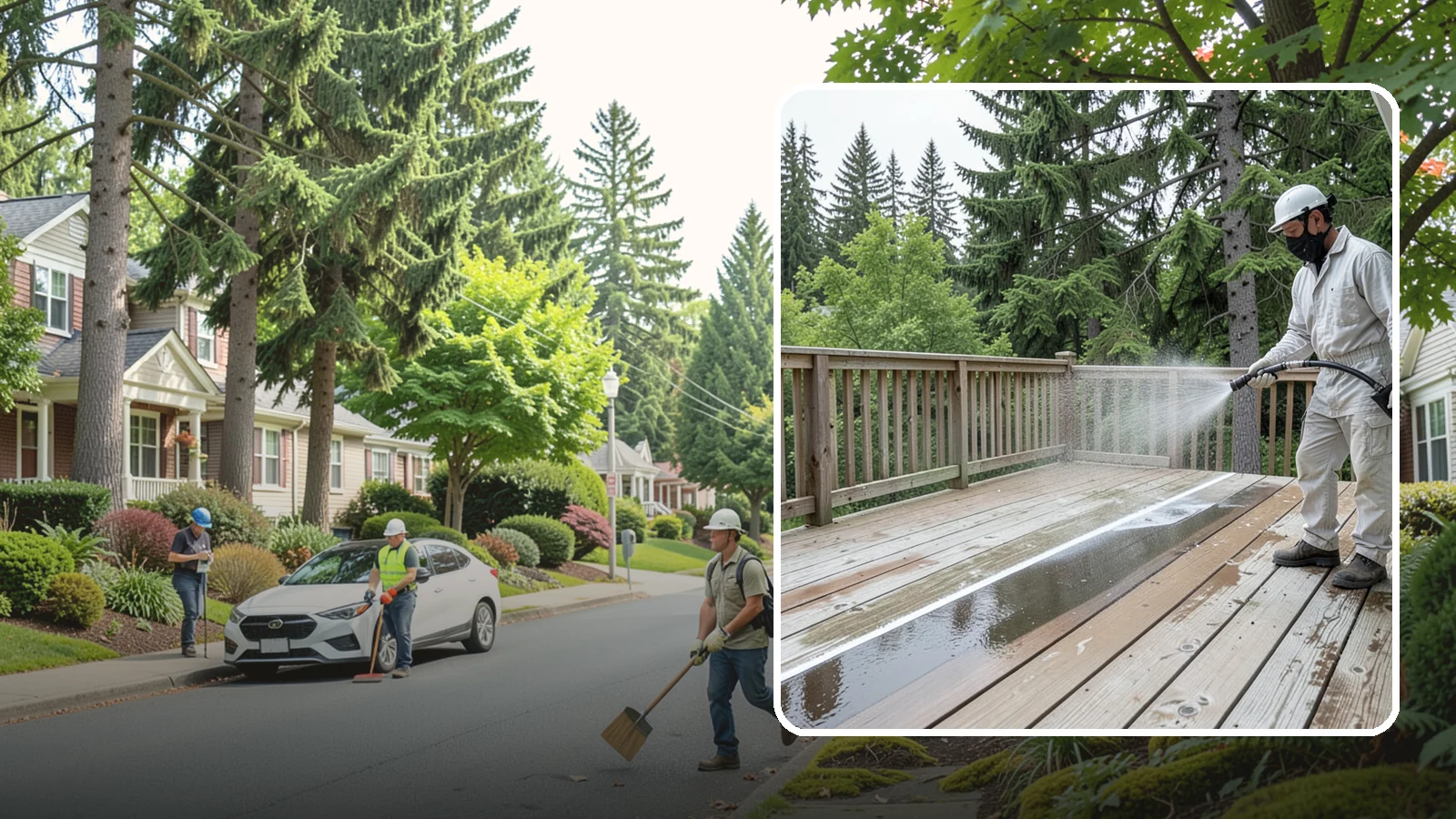 Deck Stain Stripping in Beaux Arts Village, King County, WA - Strip failing, peeling deck stain down to bare wood so a new finish can adhere properly.