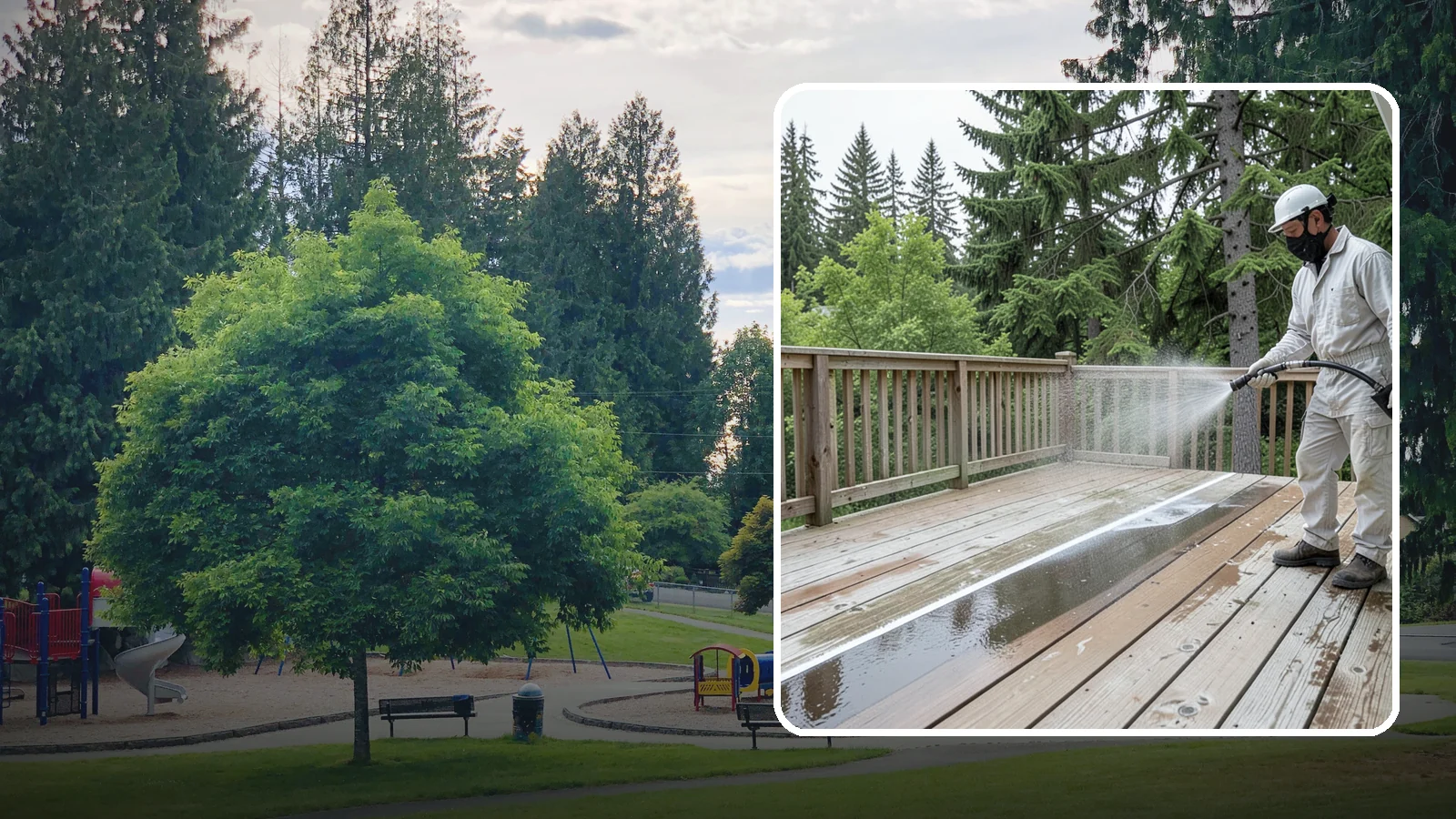 Deck Stain Stripping in Bonney Lake, Pierce County, WA - Strip failing, peeling deck stain down to bare wood so a new finish can adhere properly.