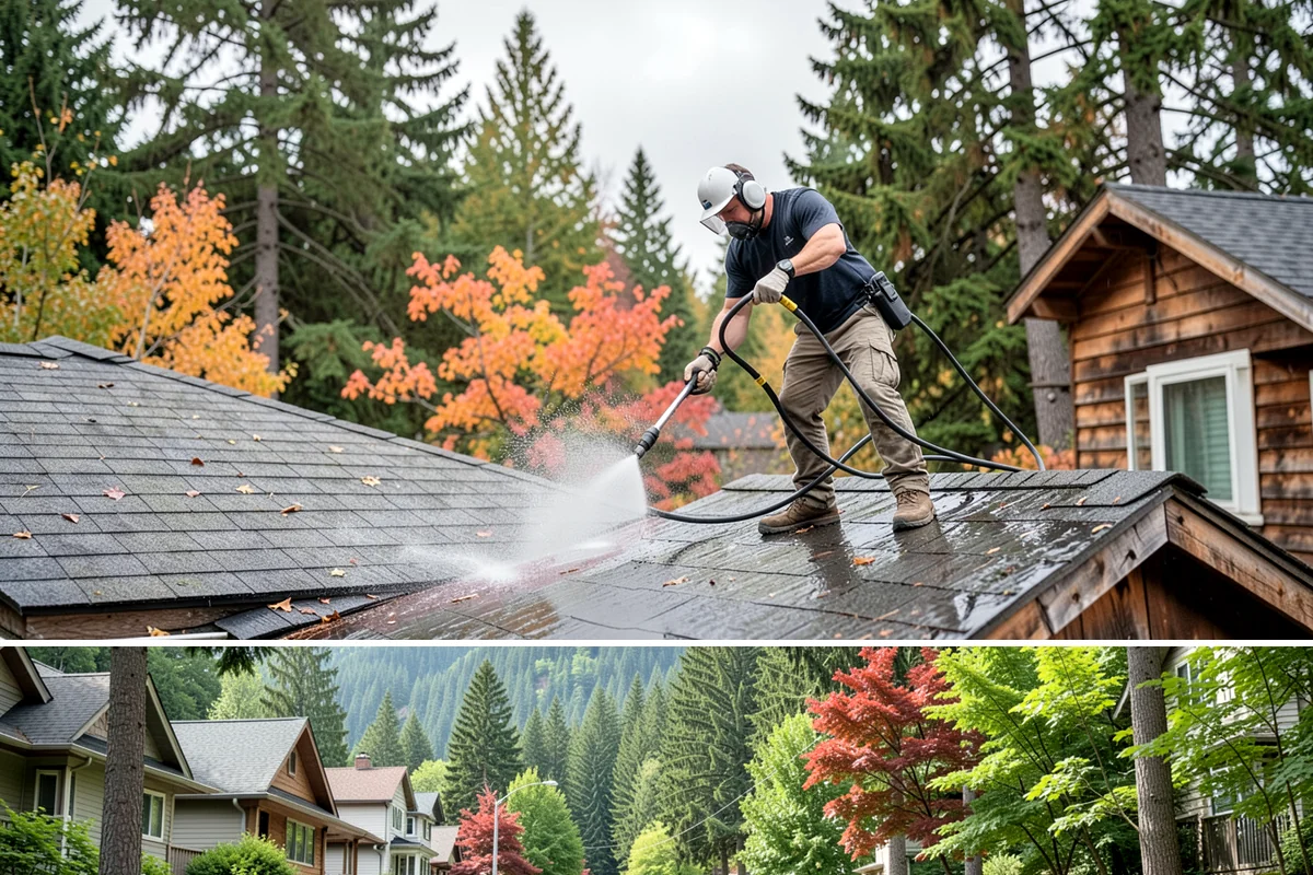 Deck Stain Stripping in Darrington, Snohomish County, WA - Strip deck stain in a dry summer window so bare wood dries before recoating.
