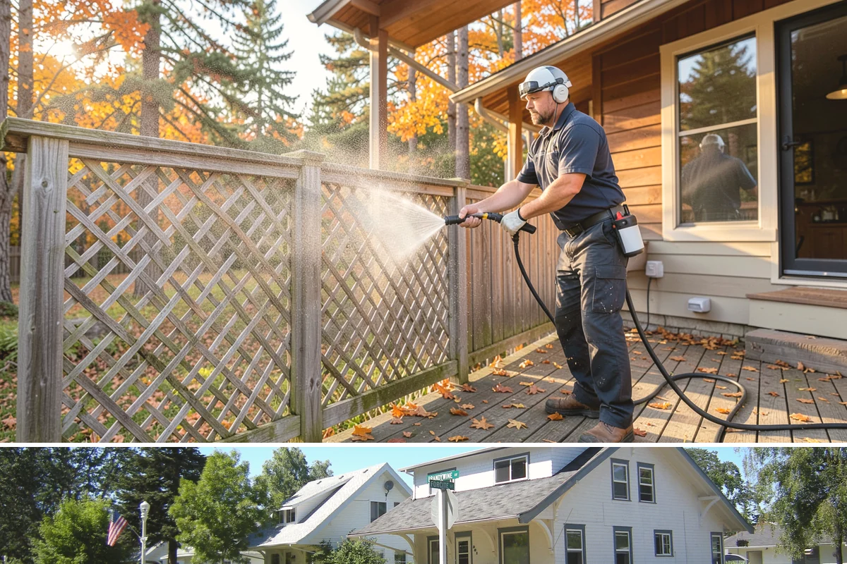 Deck Stain Stripping in DuPont, Pierce County, WA - Strip deck stain in a dry summer window so bare wood dries before recoating.