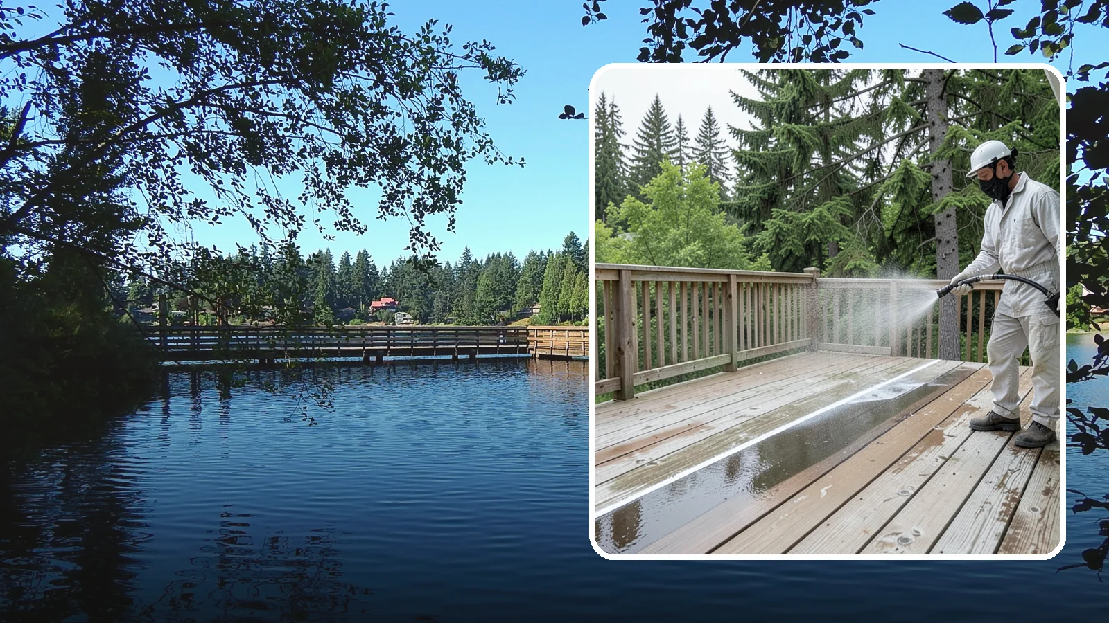Deck Stain Stripping in Federal Way, King County, WA - Strip failing, peeling deck stain down to bare wood so a new finish can adhere properly.