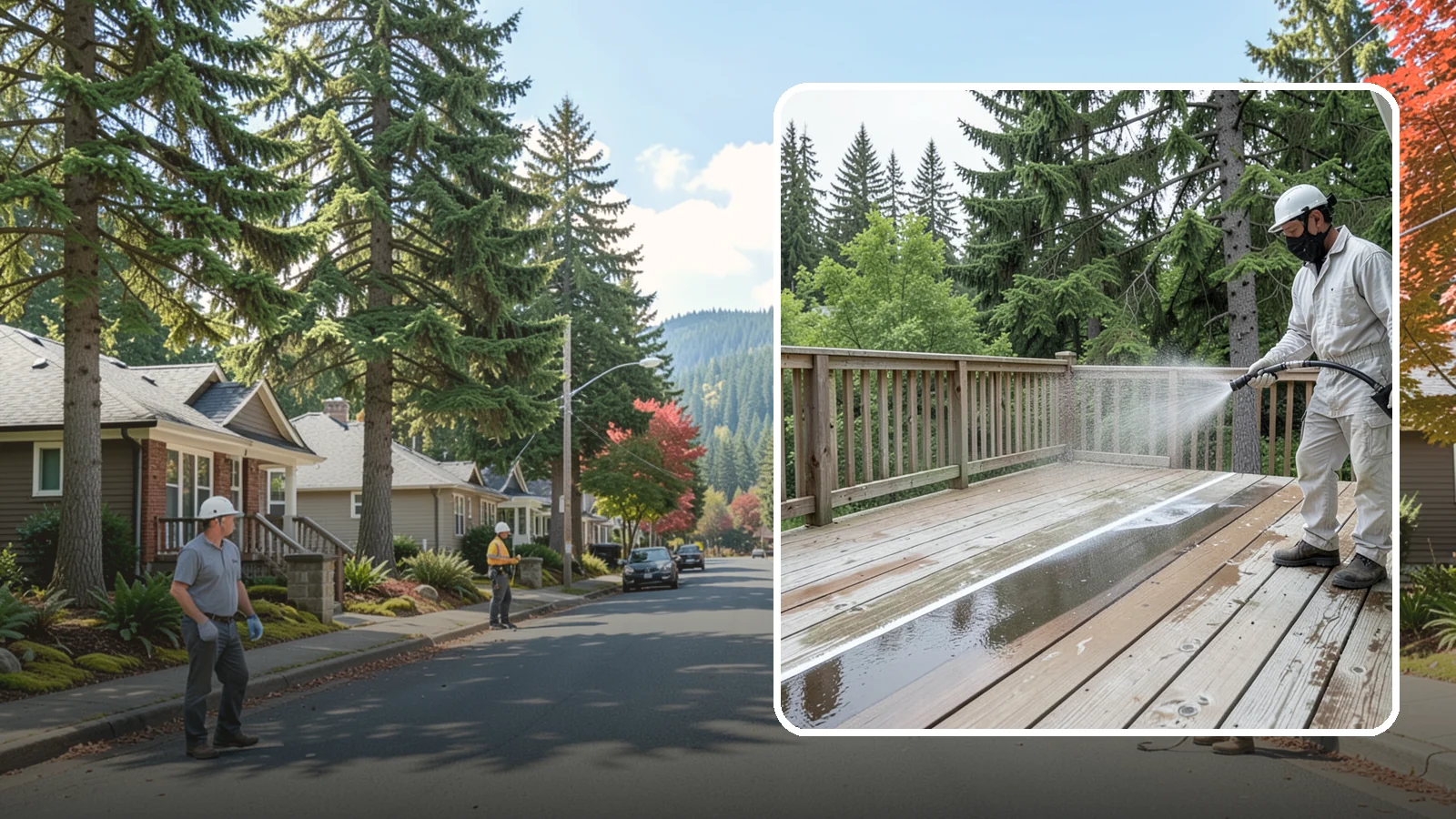 Deck Stain Stripping in Hunts Point, King County, WA - Strip failing, peeling deck stain down to bare wood so a new finish can adhere properly.