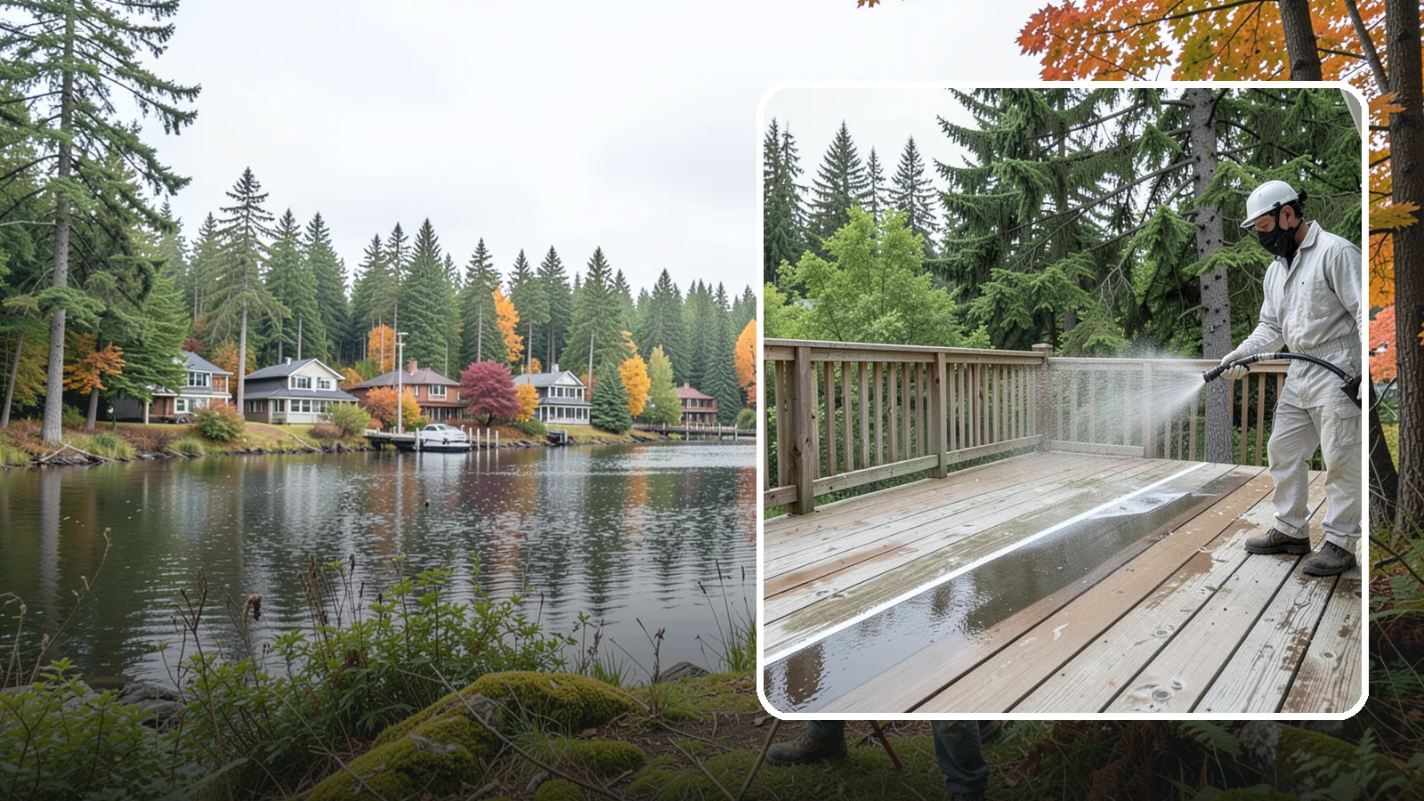 Deck Stain Stripping in La Conner, Skagit County, WA - Strip failing, peeling deck stain down to bare wood so a new finish can adhere properly.