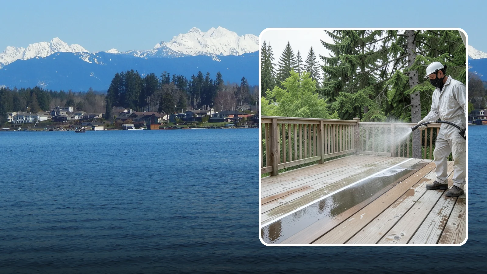 Deck Stain Stripping in Lake Stevens, Snohomish County, WA - Strip failing, peeling deck stain down to bare wood so a new finish can adhere properly.