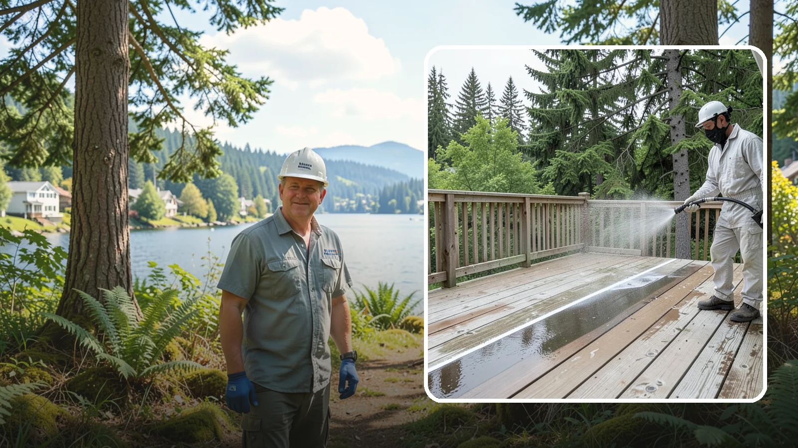 Deck Stain Stripping in Milton, King County, WA - Strip failing, peeling deck stain down to bare wood so a new finish can adhere properly.