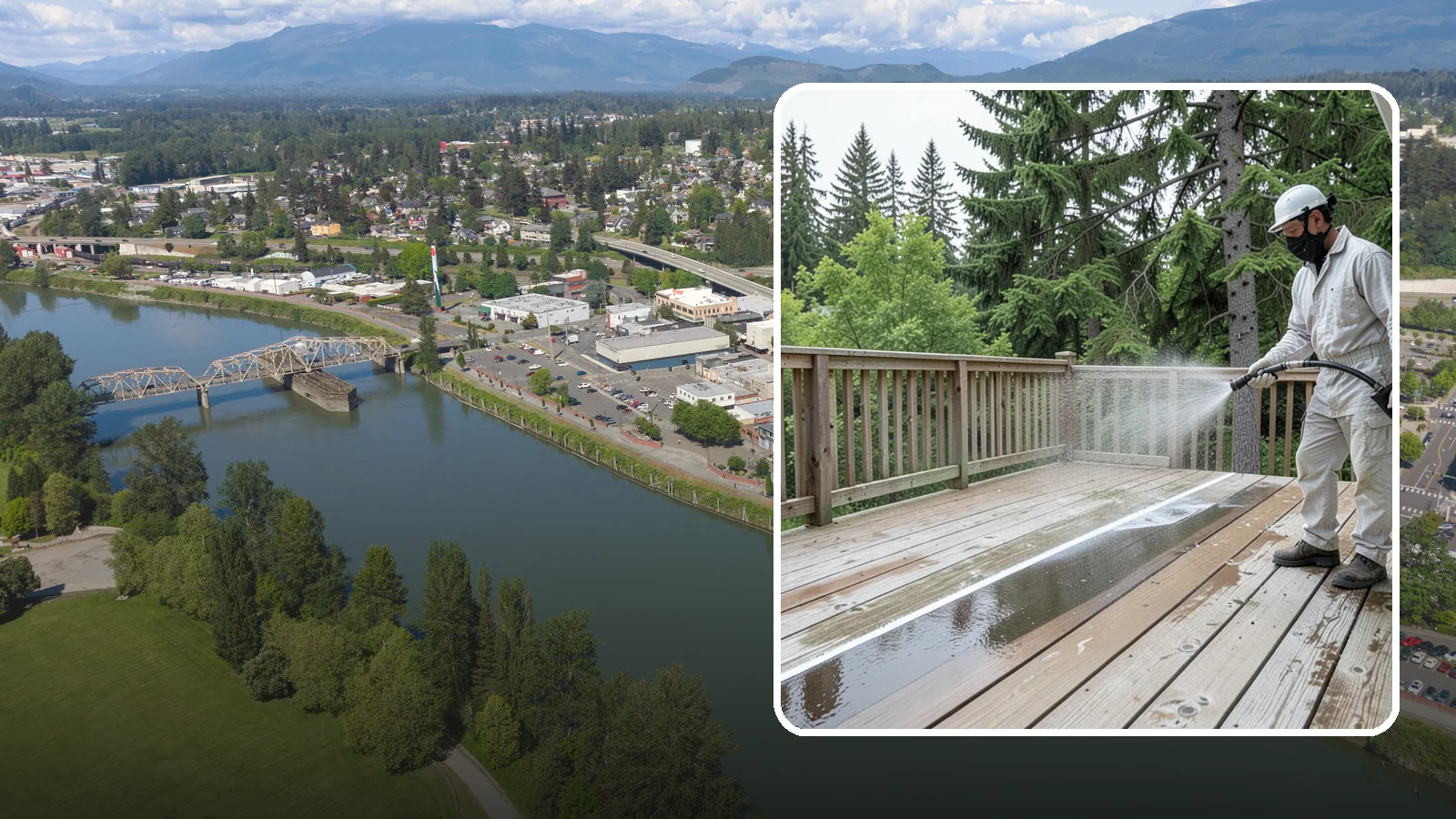 Deck Stain Stripping in Mount Vernon, Skagit County, WA - Strip failing, peeling deck stain down to bare wood so a new finish can adhere properly.