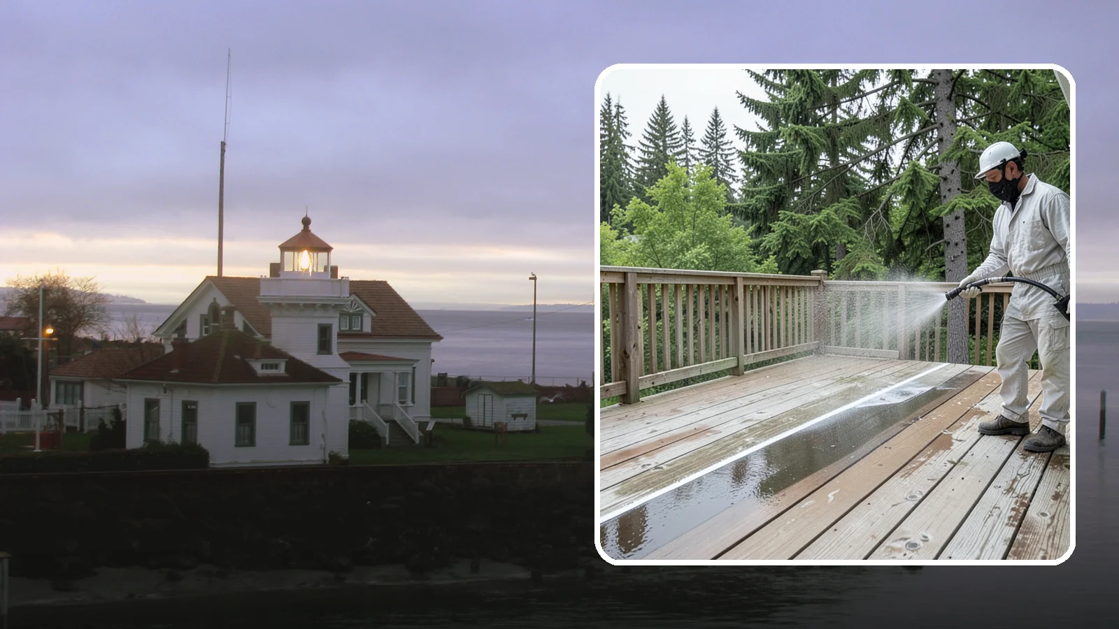 Deck Stain Stripping in Mukilteo, Snohomish County, WA - Strip failing, peeling deck stain down to bare wood so a new finish can adhere properly.