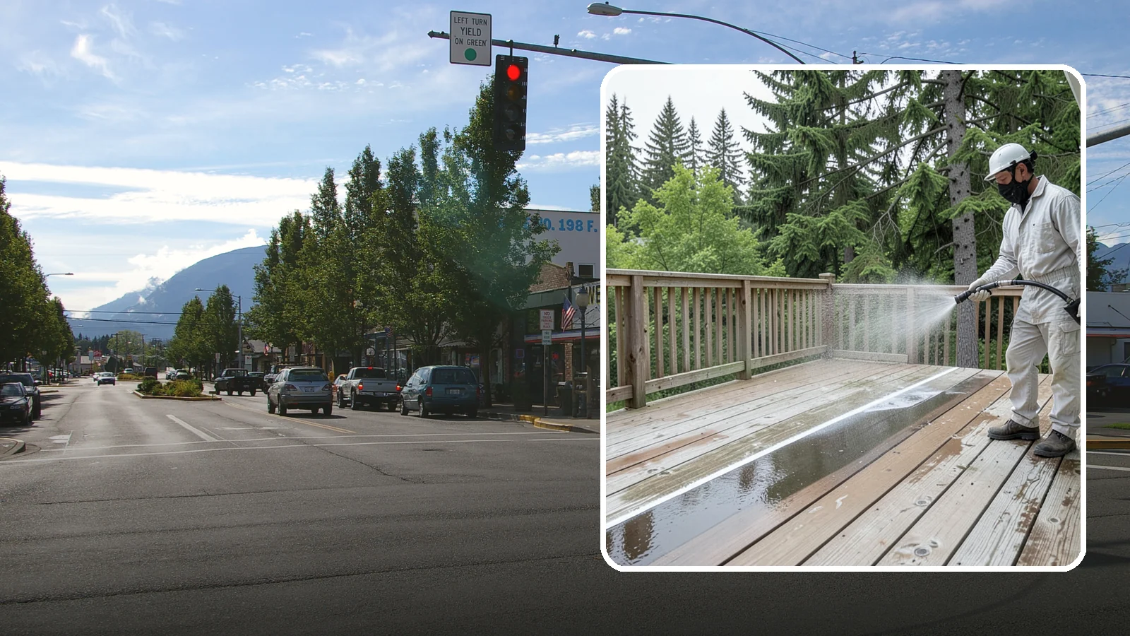 Deck Stain Stripping in North Bend, King County, WA - Strip failing, peeling deck stain down to bare wood so a new finish can adhere properly.