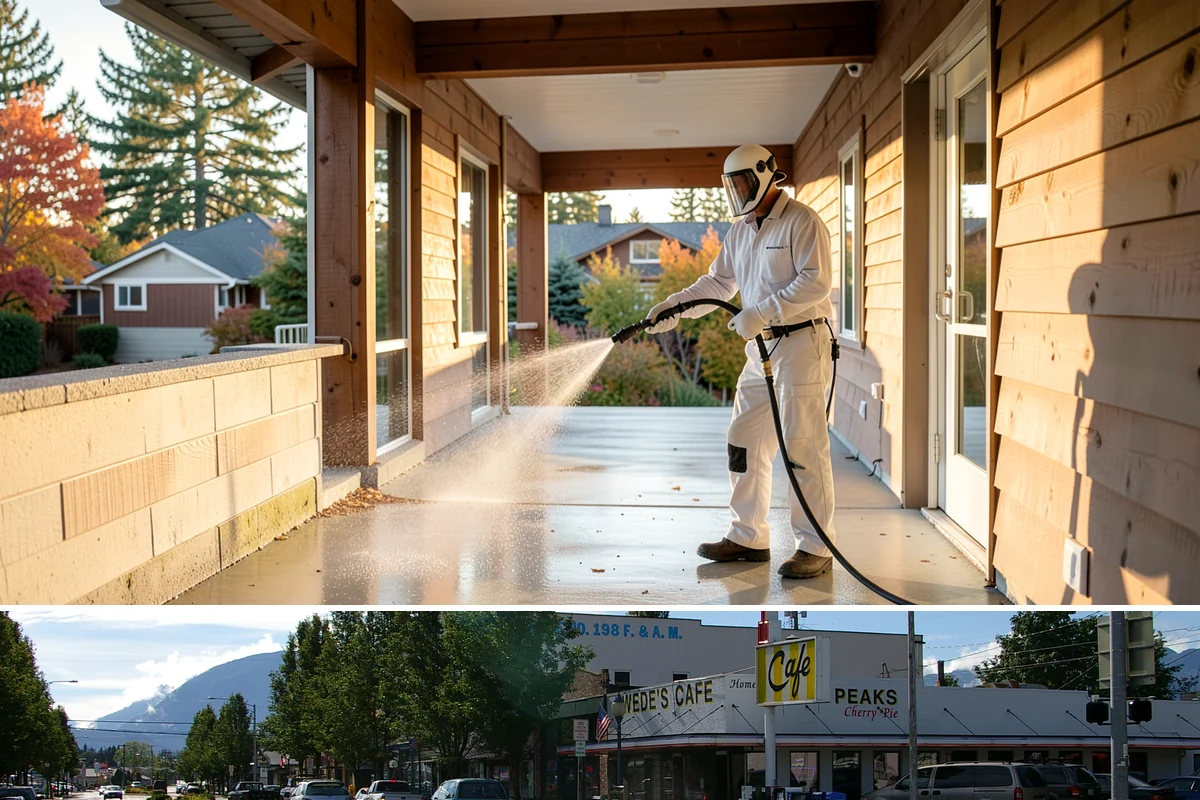 Deck Stain Stripping in North Bend, King County, WA - Strip deck stain in a dry summer window so bare wood dries before recoating.