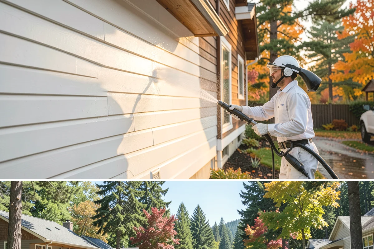 Deck Stain Stripping in Orting, Pierce County, WA - Strip deck stain in a dry summer window so bare wood dries before recoating.
