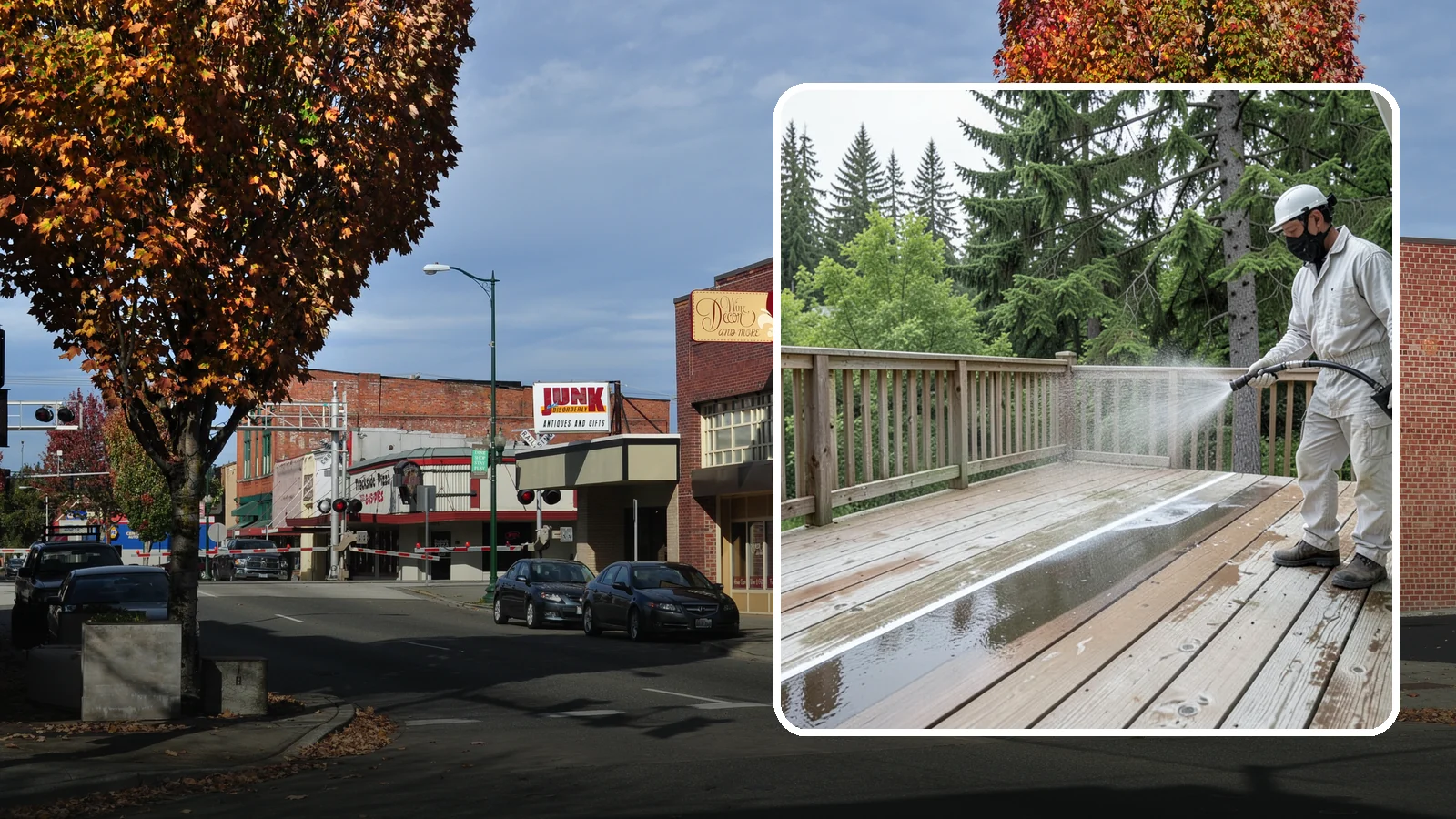 Deck Stain Stripping in Puyallup, Pierce County, WA - Strip failing, peeling deck stain down to bare wood so a new finish can adhere properly.