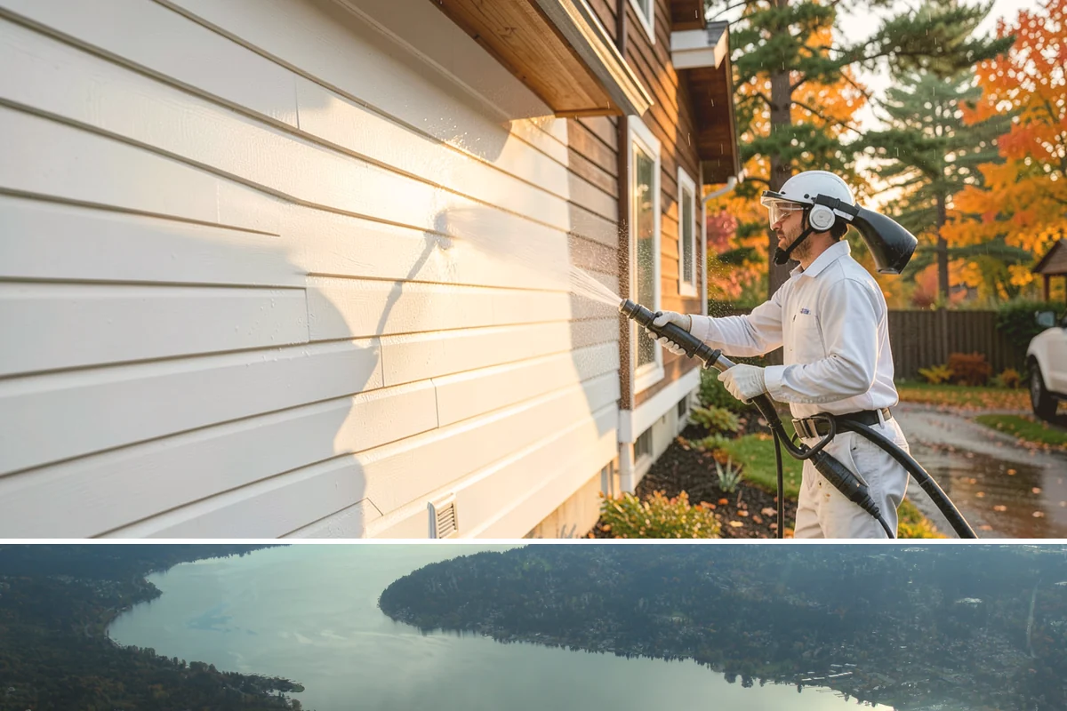 Deck Stain Stripping in Sammamish, King County, WA - Strip deck stain in a dry summer window so bare wood dries before recoating.